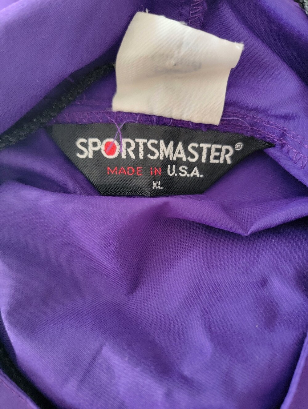 Vintage Disney Channel Purple Sportsmaster Anorak Windbreaker XL Made in USA - Picture 6 of 8